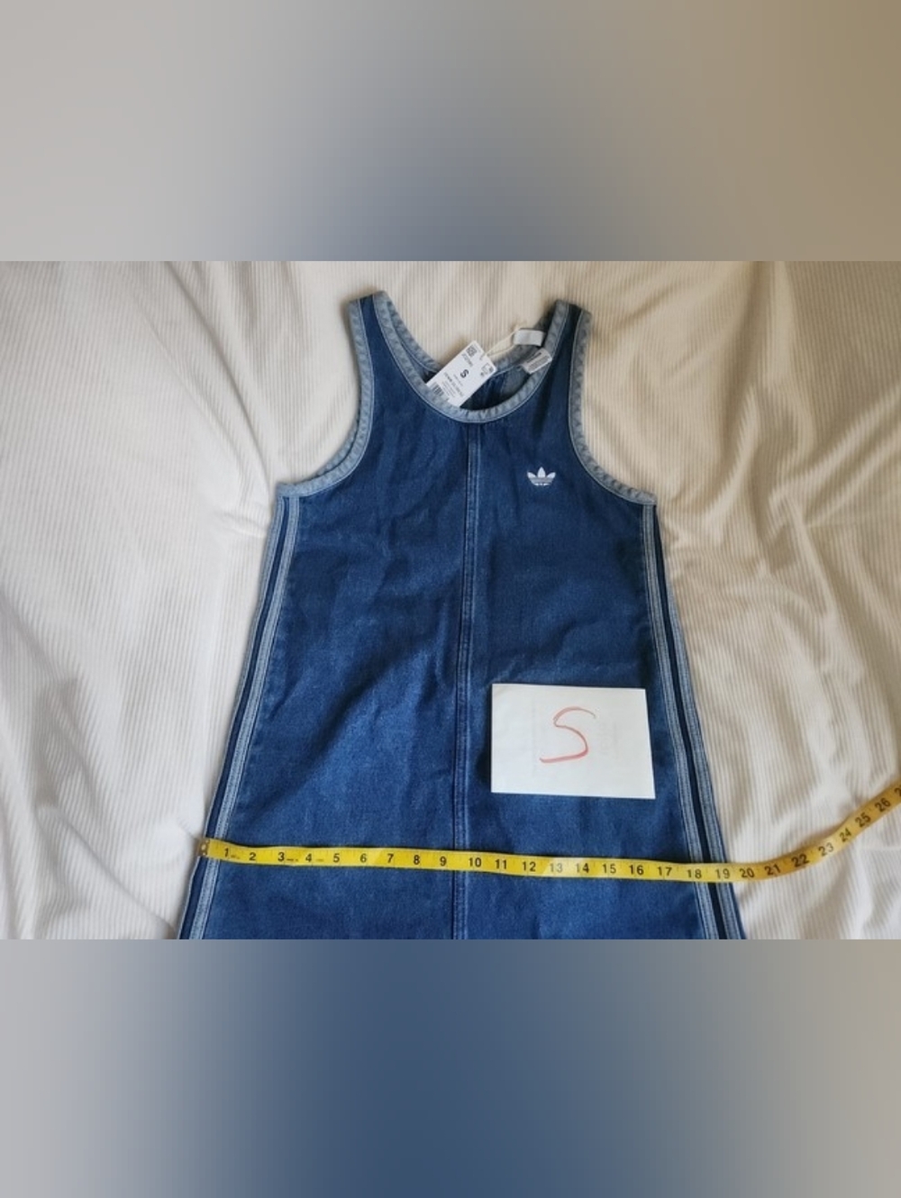 Adidas Women's Denim Tank Dress Indigo Denim 100 Cotton Nwt - Picture 6 of 16